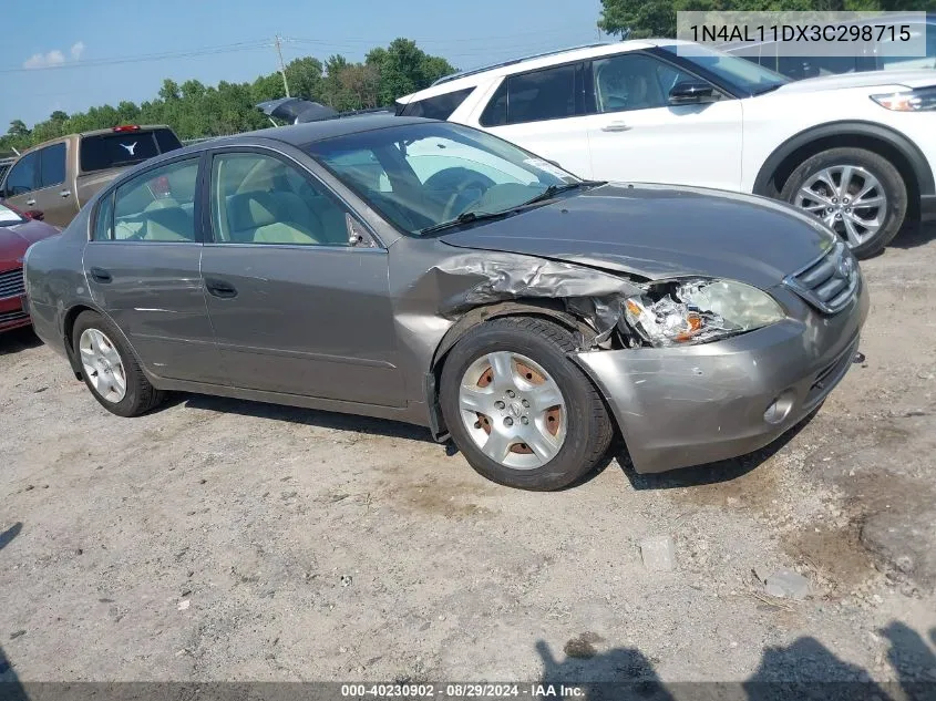 2003 Nissan Altima 2.5 S VIN: 1N4AL11DX3C298715 Lot: 40230902