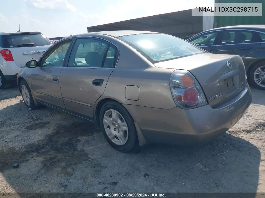 2003 Nissan Altima 2.5 S VIN: 1N4AL11DX3C298715 Lot: 40230902