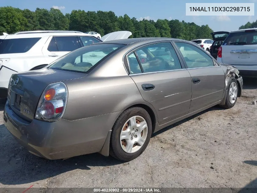 2003 Nissan Altima 2.5 S VIN: 1N4AL11DX3C298715 Lot: 40230902