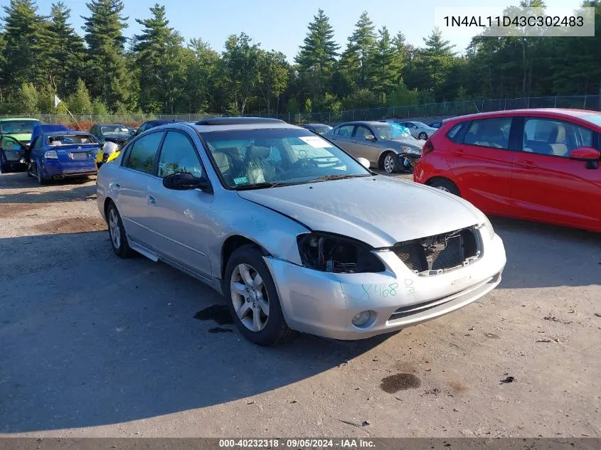 2003 Nissan Altima S/Sl VIN: 1N4AL11D43C302483 Lot: 40232318