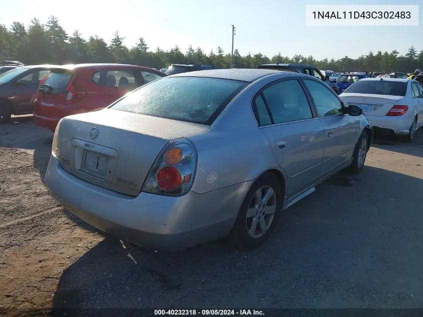 2003 Nissan Altima S/Sl VIN: 1N4AL11D43C302483 Lot: 40232318