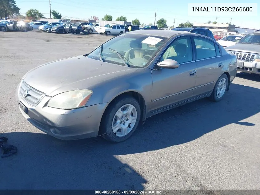 2003 Nissan Altima 2.5 S VIN: 1N4AL11D93C266600 Lot: 40260153