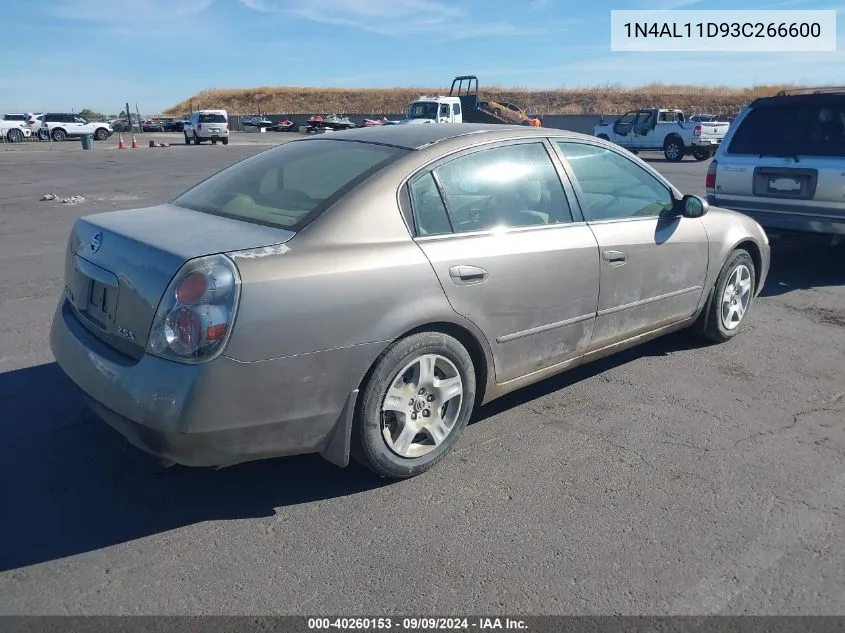 2003 Nissan Altima 2.5 S VIN: 1N4AL11D93C266600 Lot: 40260153