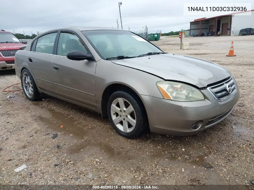 2003 Nissan Altima 2.5 S VIN: 1N4AL11D03C332936 Lot: 40295315