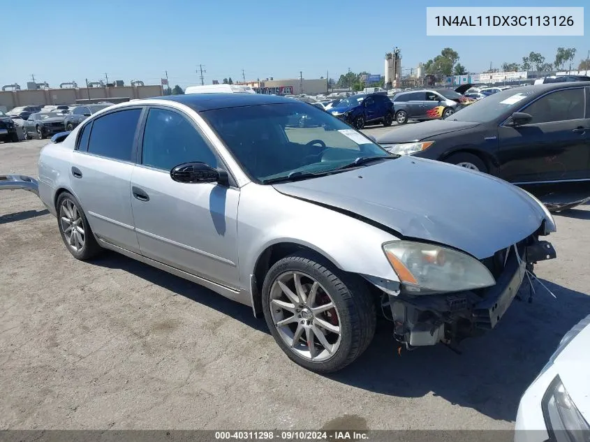 2003 Nissan Altima S/Sl VIN: 1N4AL11DX3C113126 Lot: 40311298