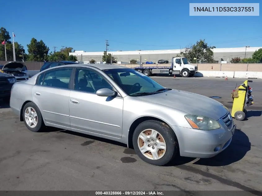 2003 Nissan Altima 2.5 S VIN: 1N4AL11D53C337551 Lot: 40328866