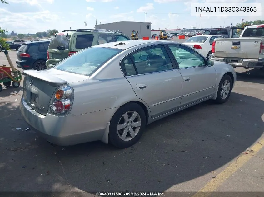 2003 Nissan Altima 2.5 S VIN: 1N4AL11D33C343865 Lot: 40331598