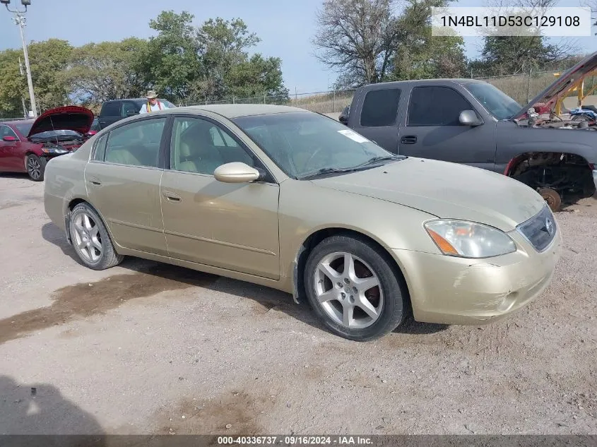 2003 Nissan Altima Se VIN: 1N4BL11D53C129108 Lot: 40336737