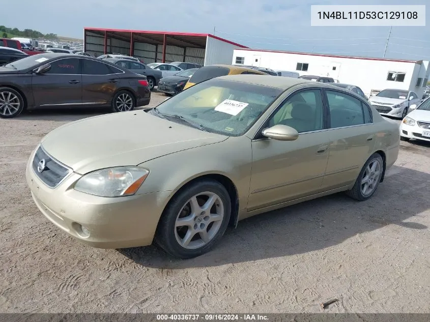 2003 Nissan Altima Se VIN: 1N4BL11D53C129108 Lot: 40336737