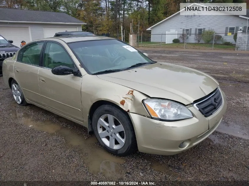 2003 Nissan Altima 2.5 S VIN: 1N4AL11D43C212508 Lot: 40597082