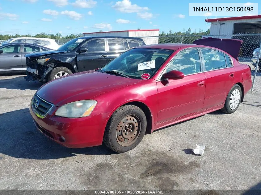 2003 Nissan Altima 2.5 S VIN: 1N4AL11D13C150498 Lot: 40700735