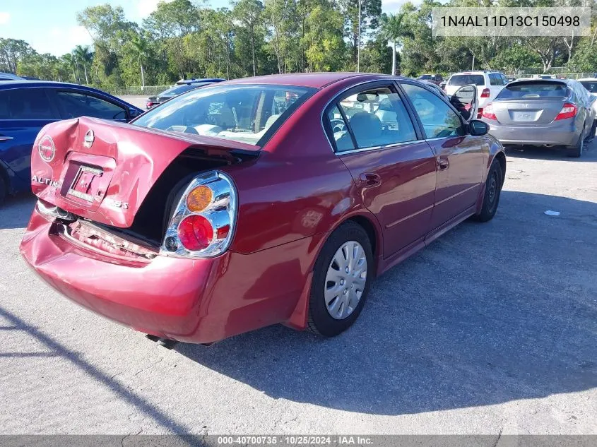 2003 Nissan Altima 2.5 S VIN: 1N4AL11D13C150498 Lot: 40700735