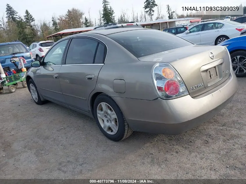 2003 Nissan Altima 2.5 S VIN: 1N4AL11D93C309039 Lot: 40773796