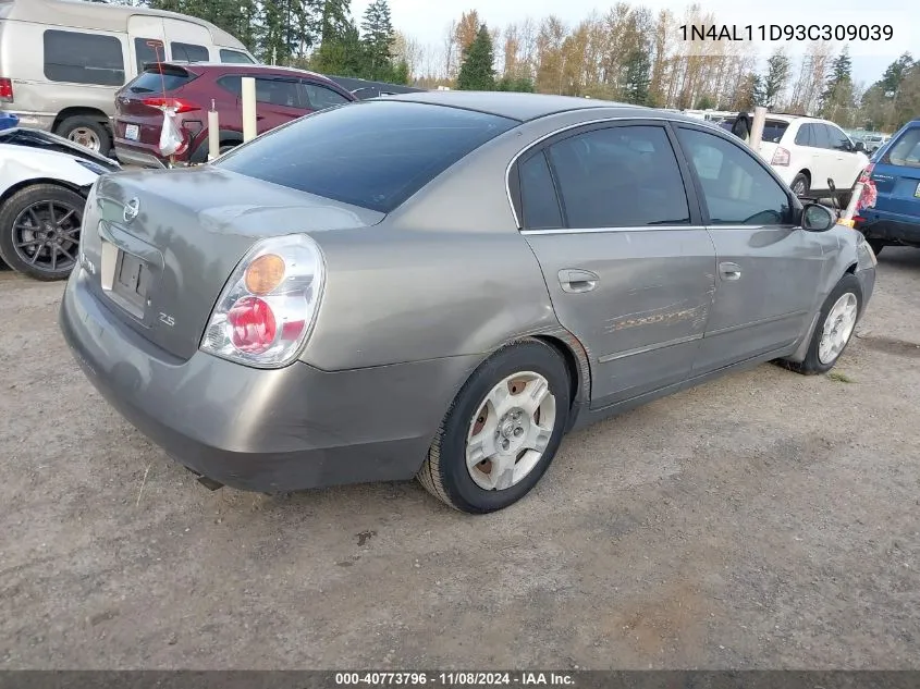 2003 Nissan Altima 2.5 S VIN: 1N4AL11D93C309039 Lot: 40773796