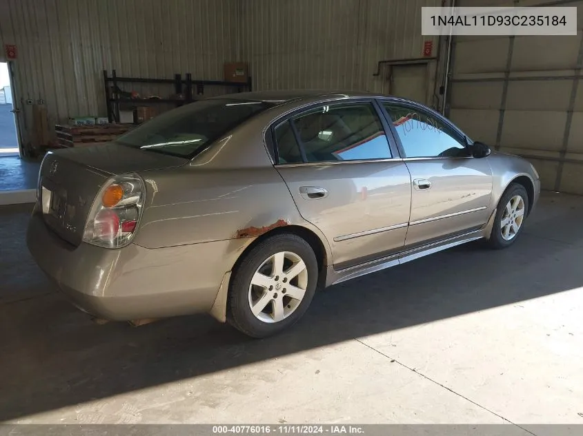 2003 Nissan Altima 2.5 S VIN: 1N4AL11D93C235184 Lot: 40776016