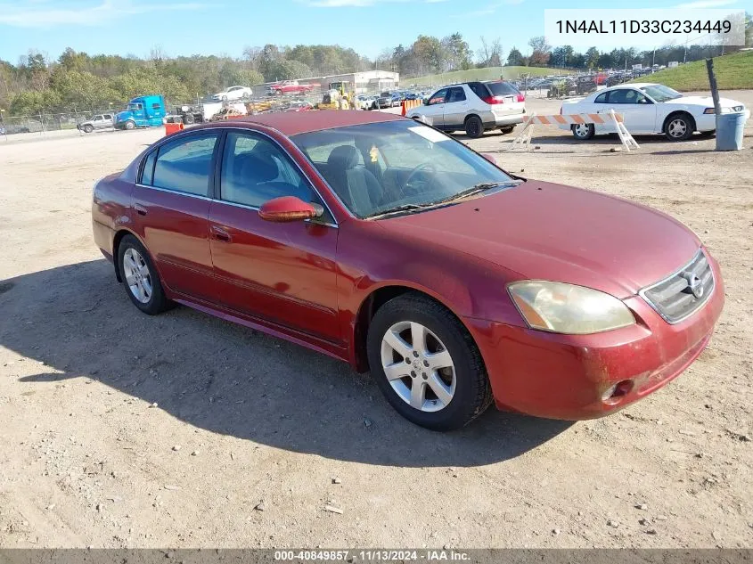 2003 Nissan Altima 2.5 S VIN: 1N4AL11D33C234449 Lot: 40849857