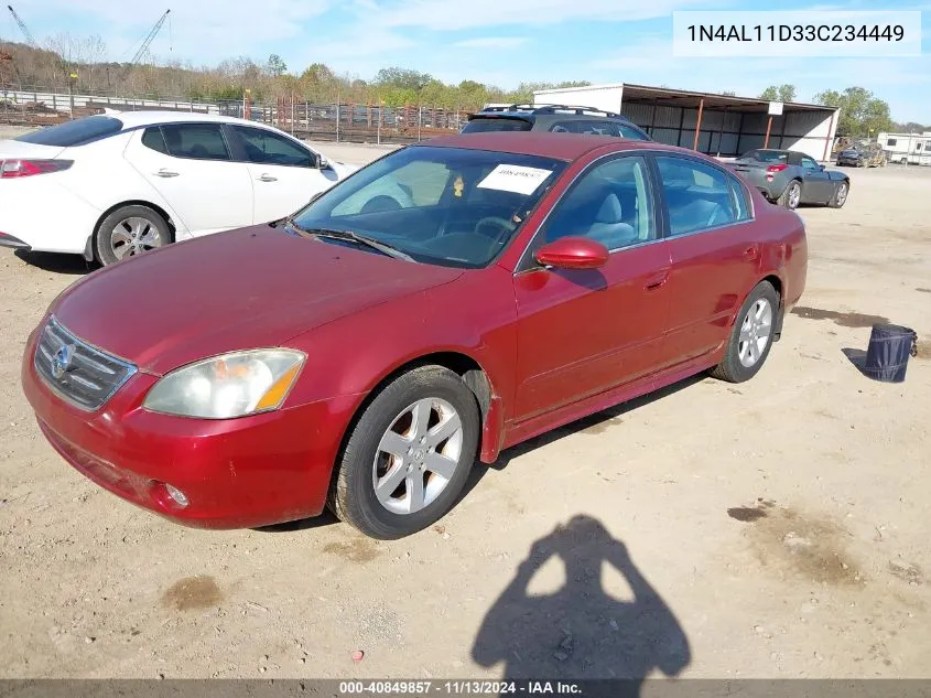 2003 Nissan Altima 2.5 S VIN: 1N4AL11D33C234449 Lot: 40849857