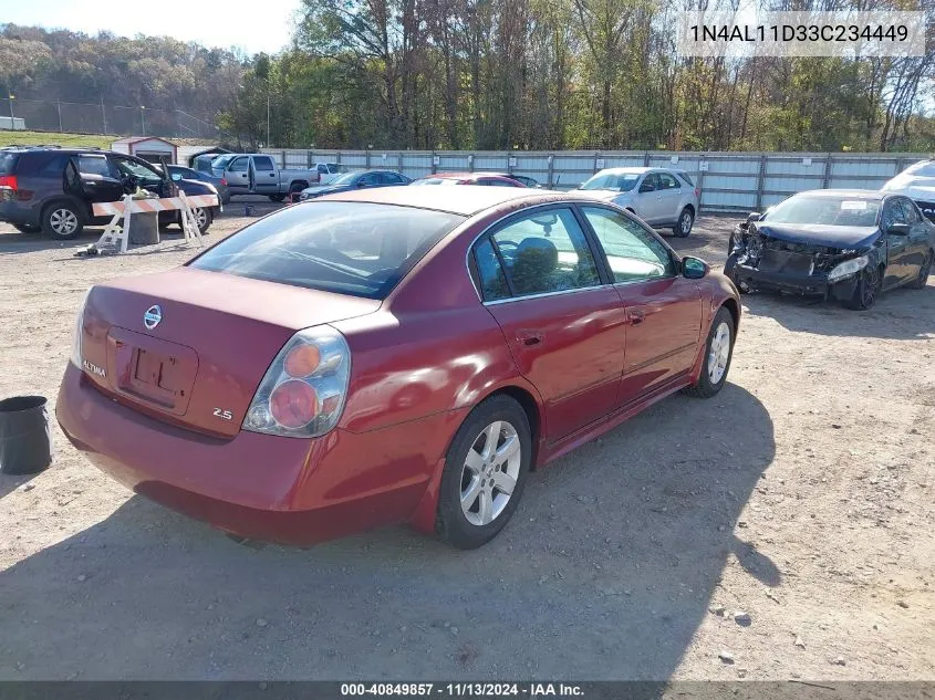 2003 Nissan Altima 2.5 S VIN: 1N4AL11D33C234449 Lot: 40849857