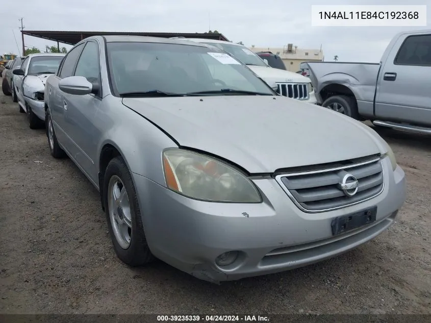 2004 Nissan Altima 2.5 S VIN: 1N4AL11E84C192368 Lot: 39235339