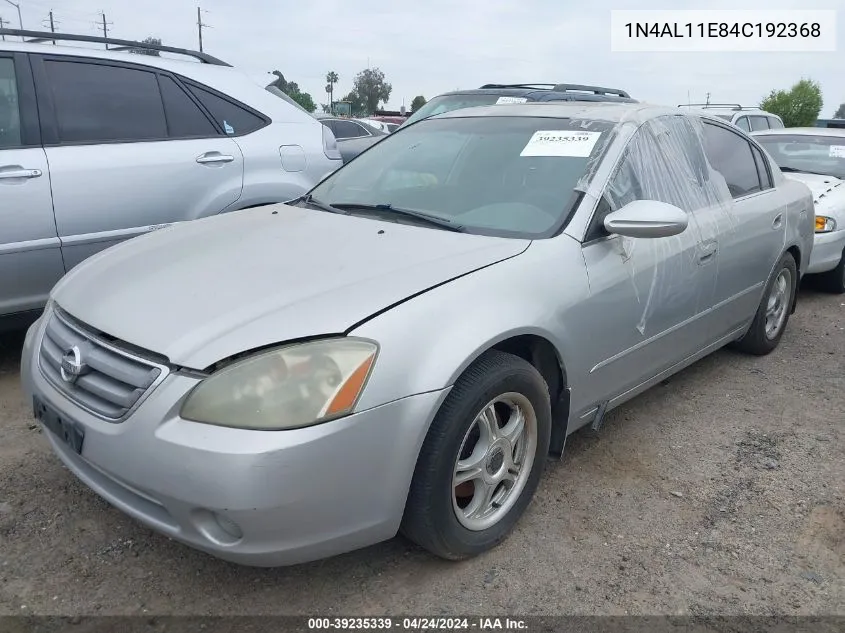 2004 Nissan Altima 2.5 S VIN: 1N4AL11E84C192368 Lot: 39235339