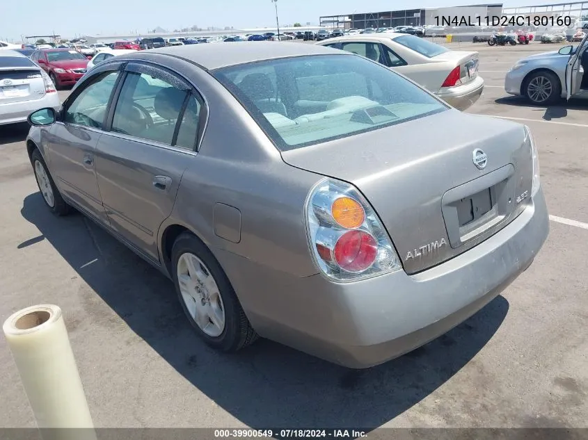 2004 Nissan Altima 2.5 S VIN: 1N4AL11D24C180160 Lot: 39900549