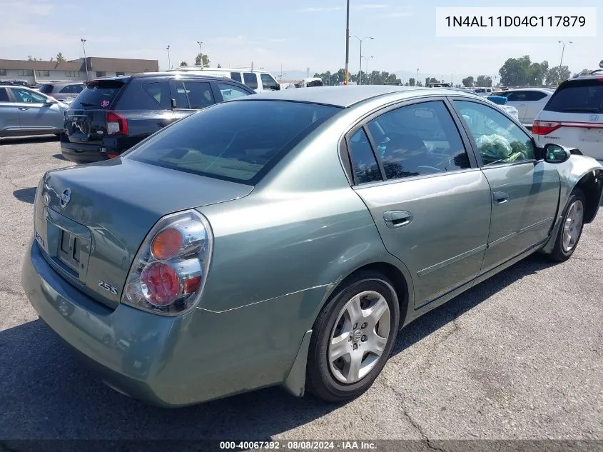 2004 Nissan Altima 2.5 S VIN: 1N4AL11D04C117879 Lot: 40067392