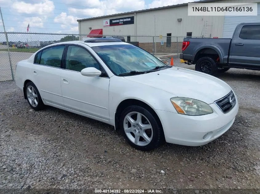 2004 Nissan Altima 3.5 Se VIN: 1N4BL11D64C166136 Lot: 40134392