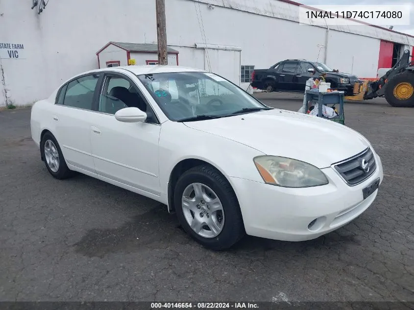 2004 Nissan Altima 2.5 S VIN: 1N4AL11D74C174080 Lot: 40146654