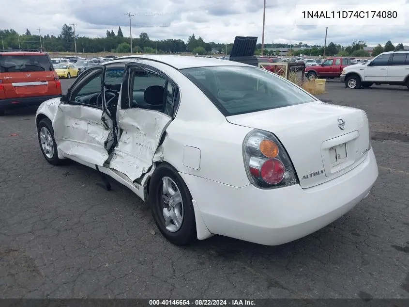 2004 Nissan Altima 2.5 S VIN: 1N4AL11D74C174080 Lot: 40146654