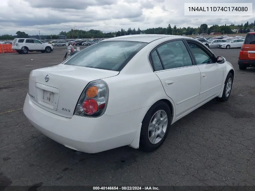 2004 Nissan Altima 2.5 S VIN: 1N4AL11D74C174080 Lot: 40146654