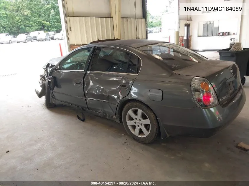 1N4AL11D94C184089 2004 Nissan Altima 2.5 Sl