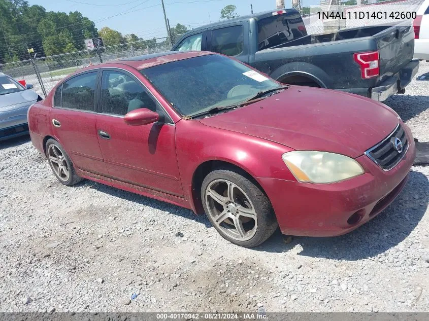 2004 Nissan Altima 2.5 S VIN: 1N4AL11D14C142600 Lot: 40170942