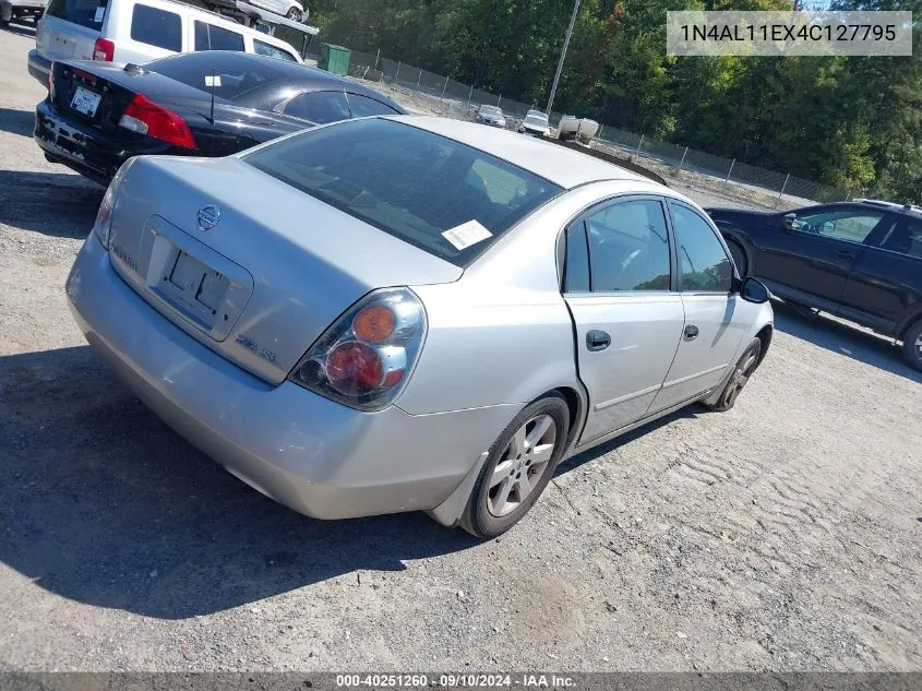 2004 Nissan Altima 2.5 Sl VIN: 1N4AL11EX4C127795 Lot: 40251260