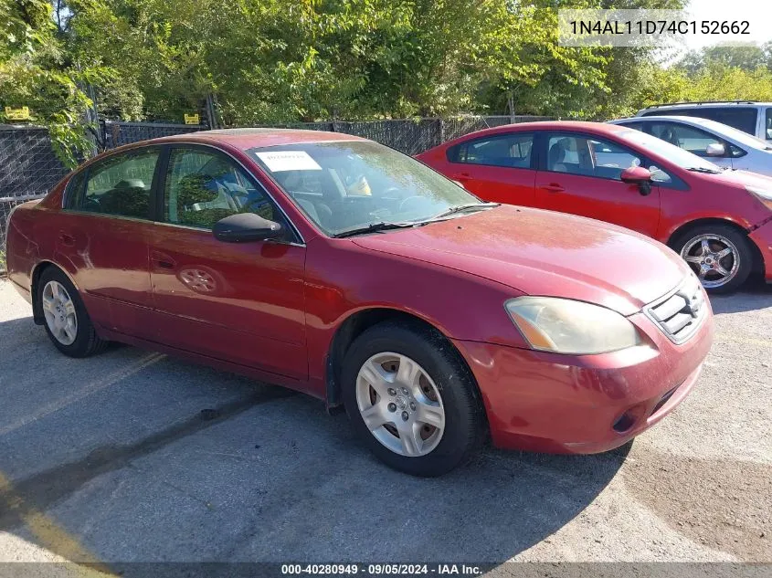 2004 Nissan Altima 2.5 S VIN: 1N4AL11D74C152662 Lot: 40280949