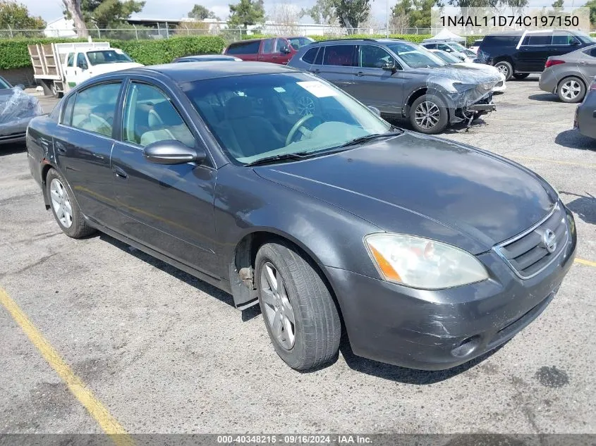 2004 Nissan Altima S/Sl VIN: 1N4AL11D74C197150 Lot: 40348215