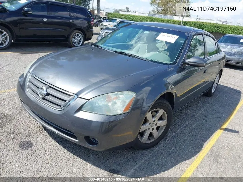 2004 Nissan Altima S/Sl VIN: 1N4AL11D74C197150 Lot: 40348215