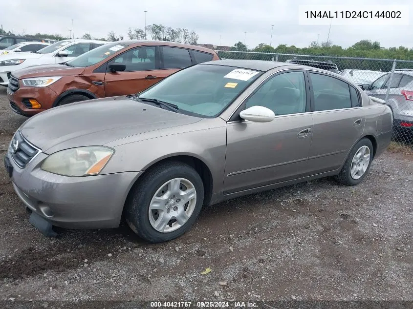 2004 Nissan Altima 2.5 S VIN: 1N4AL11D24C144002 Lot: 40421767