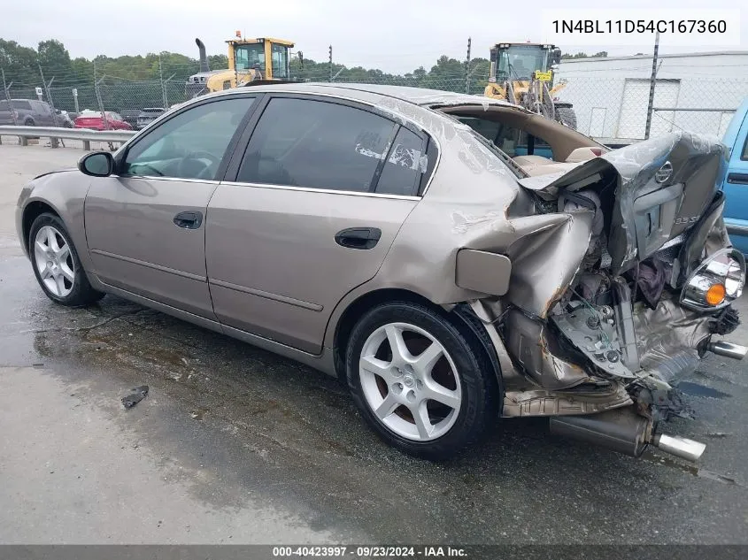 2004 Nissan Altima 3.5 Se VIN: 1N4BL11D54C167360 Lot: 40423997