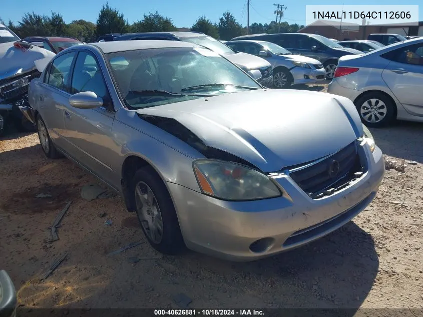 2004 Nissan Altima 2.5 S VIN: 1N4AL11D64C112606 Lot: 40626881