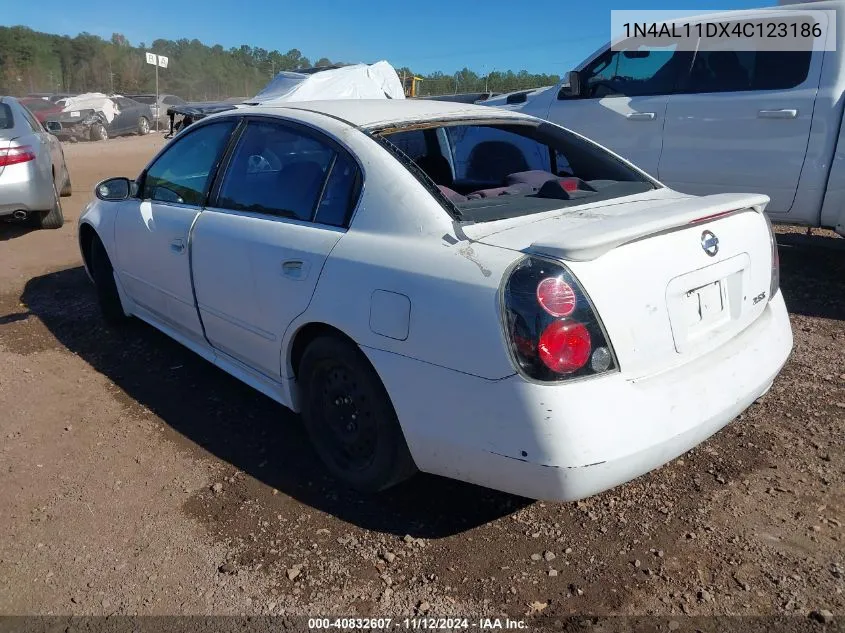 2004 Nissan Altima S VIN: 1N4AL11DX4C123186 Lot: 40832607