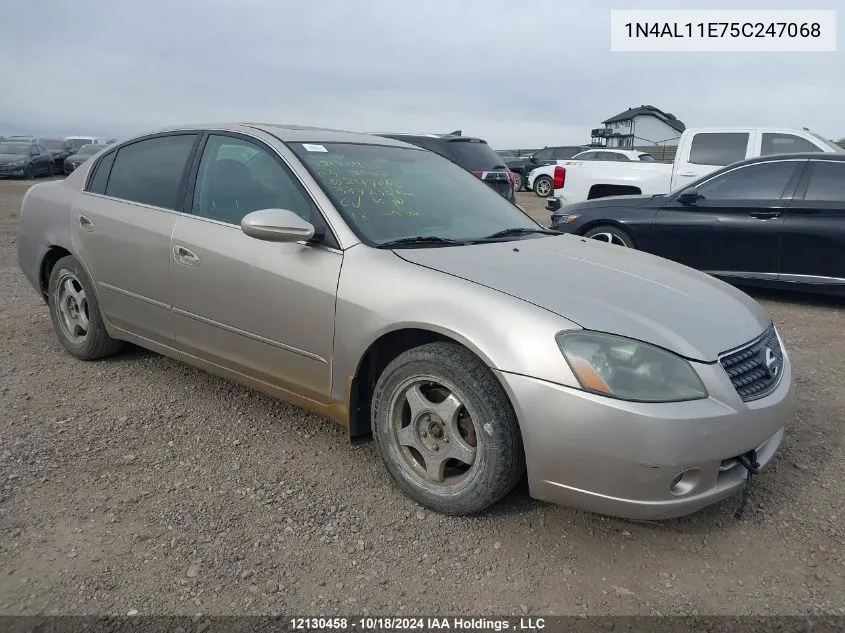 2005 Nissan Altima S/Sl VIN: 1N4AL11E75C247068 Lot: 12130458