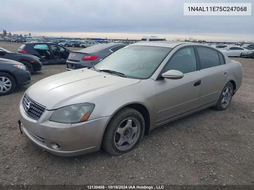 2005 Nissan Altima S/Sl VIN: 1N4AL11E75C247068 Lot: 12130458