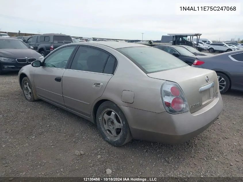 2005 Nissan Altima S/Sl VIN: 1N4AL11E75C247068 Lot: 12130458