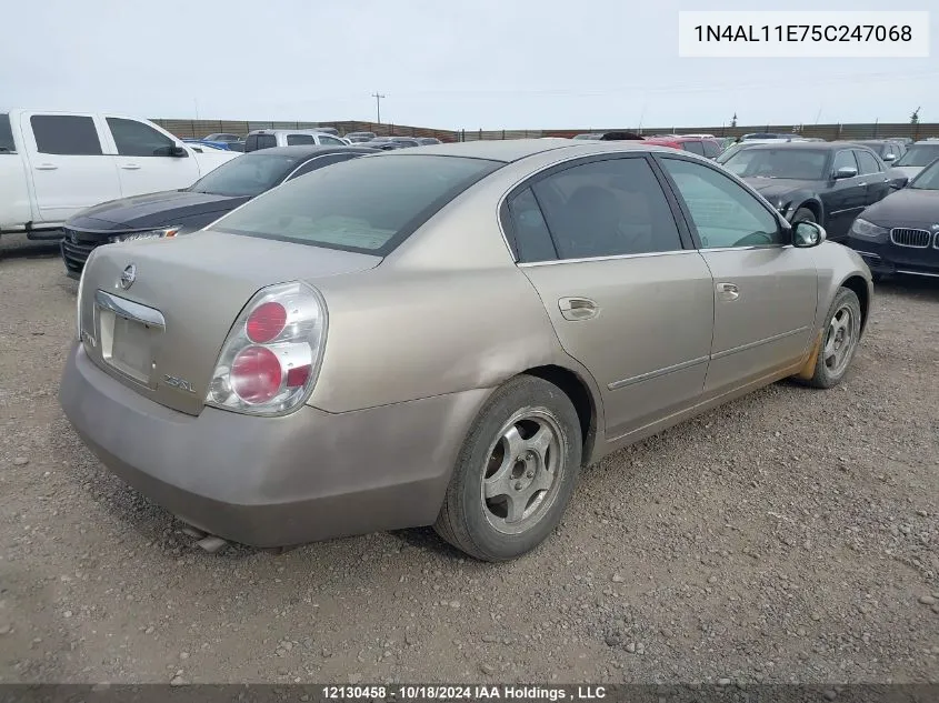 2005 Nissan Altima S/Sl VIN: 1N4AL11E75C247068 Lot: 12130458