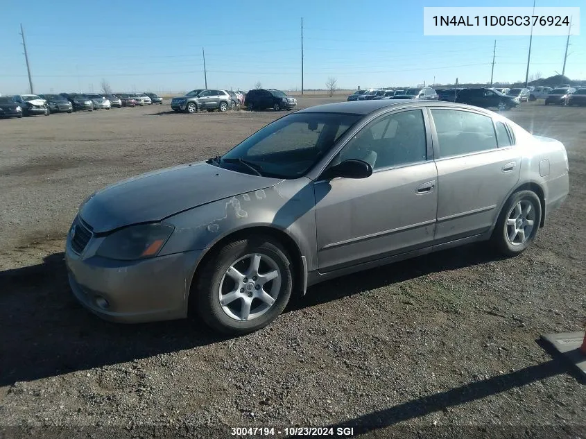 2005 Nissan Altima S/Sl VIN: 1N4AL11D05C376924 Lot: 30047194