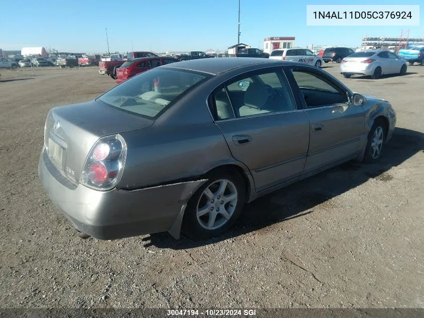 2005 Nissan Altima S/Sl VIN: 1N4AL11D05C376924 Lot: 30047194