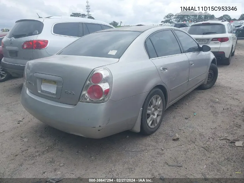 2005 Nissan Altima 2.5 S VIN: 1N4AL11D15C953346 Lot: 38647294