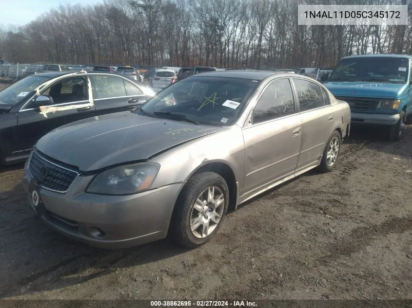 2005 Nissan Altima 2.5 S VIN: 1N4AL11D05C345172 Lot: 38862695