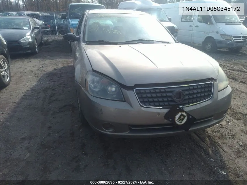 2005 Nissan Altima 2.5 S VIN: 1N4AL11D05C345172 Lot: 38862695