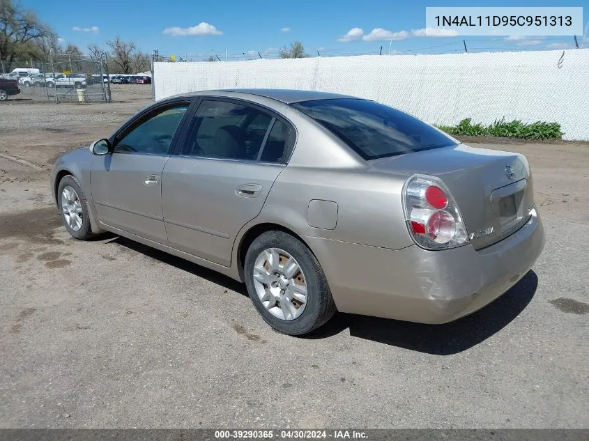 2005 Nissan Altima 2.5 S VIN: 1N4AL11D95C951313 Lot: 39290365